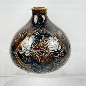 Vessel Jug Salt Glazed Pottery Germany Decor Stoneware Signed Geschwister Bahn